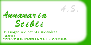 annamaria stibli business card