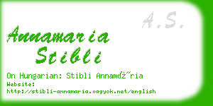 annamaria stibli business card